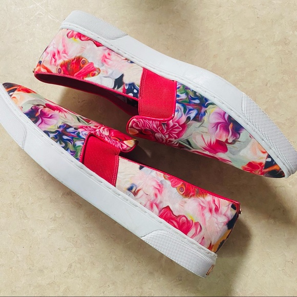 Ted Baker Thfia Pink Floral Pointy Toe Sneakers - Picture 4 of 7